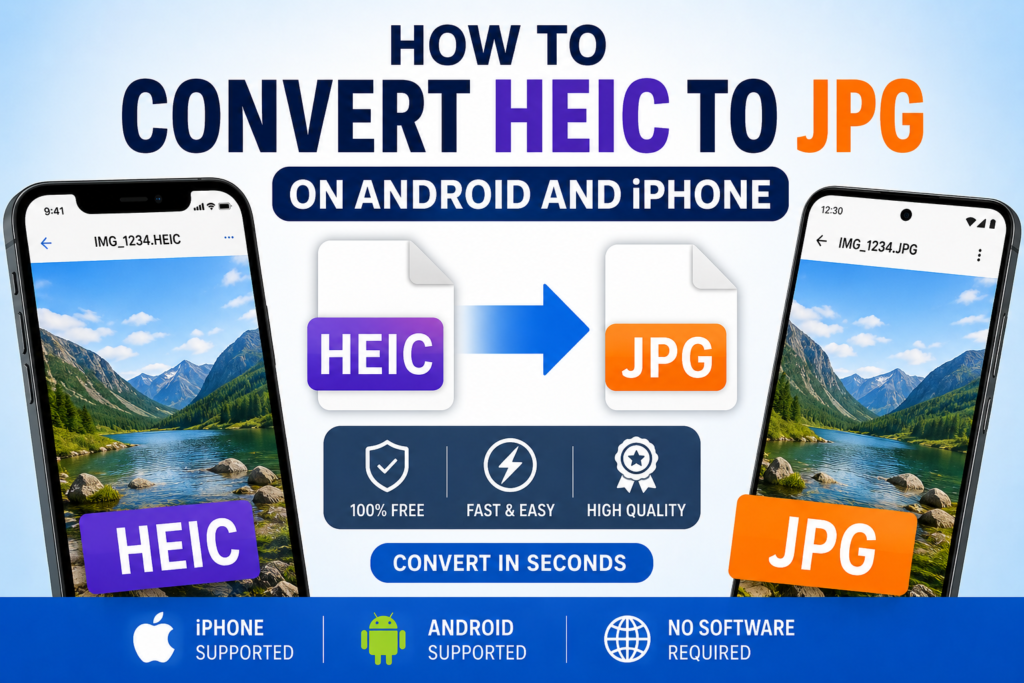 Convert HEIC to JPG on Android and iPhone