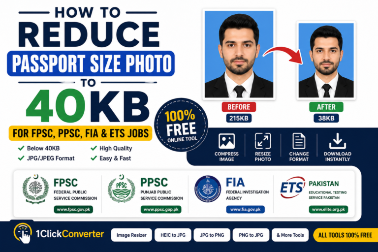 Reduce Passport Size Photo to 40KB