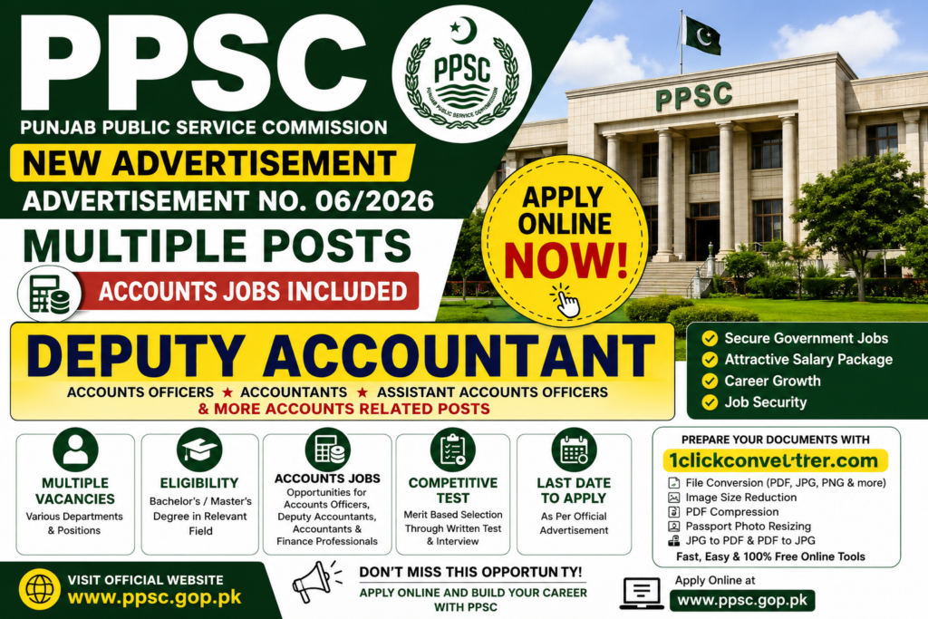 PPSC Jobs 2026 Advertisement No 06/2026